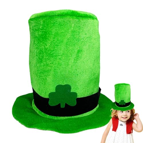 Cushangty Grüner Kobold-Zylinder, St. Patricks Day-Hut,St. Patricks Day Grüner Koboldhut | Deluxe-Kobold-Hut, Saint-Patricks-Kostümhüte für Teenager für St. Patrick, Versammlungen von Cushangty