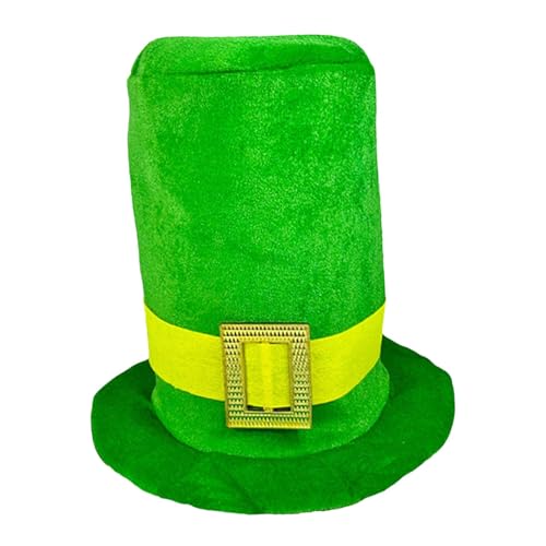 Cushangty Grüner Kobold-Zylinder, St. Patricks Day-Hut | St. Patricks Day Grüner Koboldhut | St. Patricks Day Kostümzubehör Kobold Zylinder für St. Patrick, Weihnachten von Cushangty