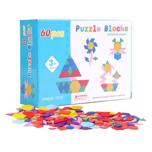 Cushangty Holz Formenpuzzle | Geometrisches Tangram Puzzle Bildungsspielzeug | Frühes Lernspiel Für Kinder Ab 3 Jahre Zur Feinmotorik Förderung Cushangty Holz Formenpuzzle | Geometrisches Tangram Puzzle Bildungsspielzeug | Frühes Lernspiel Für Kinder Ab 3 Jahre Zur Feinmotorik Förderung von Cushangty