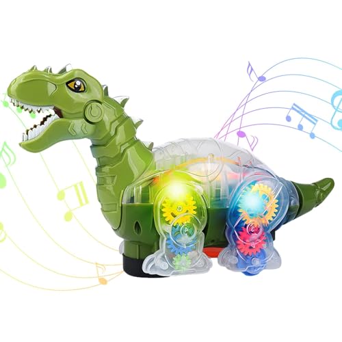 Cushangty Krabbelspielzeug für Babys, Dinosaurierspielzeug für 1 Jahr,Musikalisches Dinosaurier-Krabbelspielzeug mit bunten Lichtern, Laufspielzeug | Gears Design Babies Aktivitätsspielzeug für von Cushangty