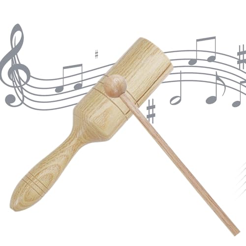 Cushangty Latin-Percussion-Musikinstrumente, Holz-Percussion-Instrument für Kinder - Guiro Crow Sounder Schlaginstrument aus Holz,Lernspielzeug, lateinamerikanisches Musikspielzeug mit Stock für von Cushangty