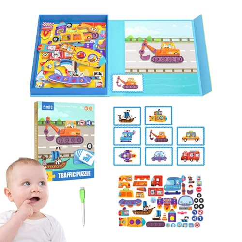 Cushangty Magnetische Puzzles für Kinder,Puzzles für Kinder - Magnetisches -Brettspiel für - Lustiges und kreatives Puzzle-Spielzeug für Zuhause, Schule, Reisen von Cushangty