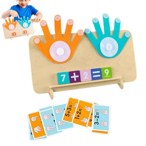 Cushangty Mathematik Manipulative Lernboard, Bildungsmathematik Manipulative Spielzeug | Doppelseitige Holzzahlen Zählen Spielzeug,Übungen von Hand-Eye-Koordination Homeschool-Aktivität für frühes von Cushangty