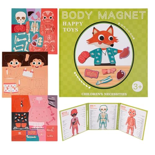 Cushangty Menschlicher Körper-Puzzle für Kinder,Anatomie-Puzzle für Kinder,Magnetisches Puzzlespielzeug für den menschlichen Körper - My Body Puzzle für Kleinkinder, Kinder-Anatomie-Puzzle, von Cushangty