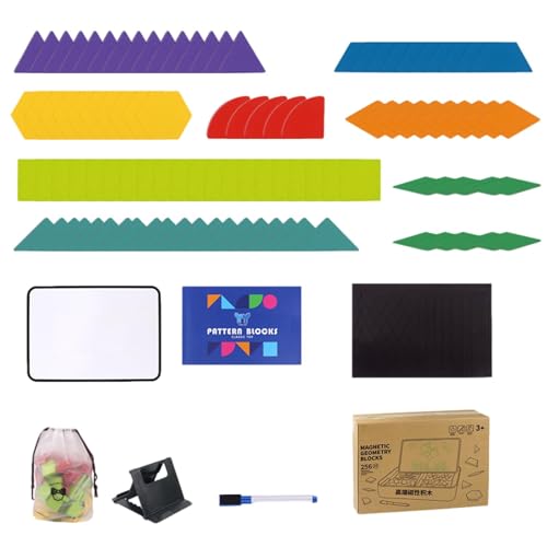 Cushangty Musterblöcke für das Klassenzimmer, magnetische Formen für Kinder - Musterblöcke 120 Stück magnetische Tangrams | Tangram-Puzzle für und Mädchen, Weihnachten, Vorschulkinder, Familienzeit, von Cushangty