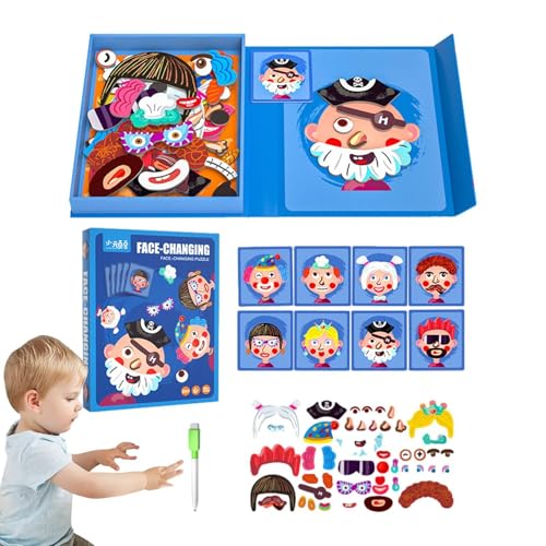 Cushangty Puzzles für Kinder, Magnettafel-Puzzles, Magnetisches Puzzle-Brettspielzeug für Mädchen, Lustiges und kreatives Puzzle-Spielzeug für Zuhause, Schule, Reisen von Cushangty