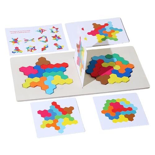 Cushangty Tangram-Puzzlespiel,Tangram-Puzzle,Zwei-Spieler-Puzzlespielzeug | Früherziehung Holzmusterblöcke Set Tangram-Rätsel für Kleinkinder von 3–5 Jahren von Cushangty