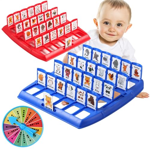 Cushangty Tier-Ratespiel, Charakter-Ratespiel,Ratespiel | Brettspiel für drinnen und draußen, Kinderspiele mit großen Brettern, Karten und Spinner für Kinder ab 3 Jahren von Cushangty