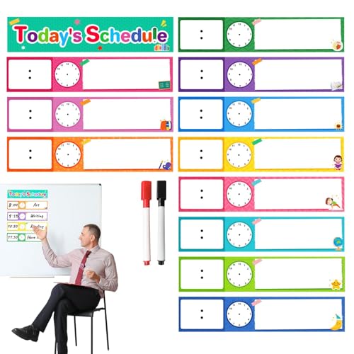 Cushangty Visueller Zeitplan für Kinder, Visueller Zeitplan für Kleinkinder - Wöchentliche Planertafel - Wandplaner mit 12 Karten. Erstellen Sie visuelle Hilfsmittel und pflegen Sie Gute Gewohnheiten von Cushangty