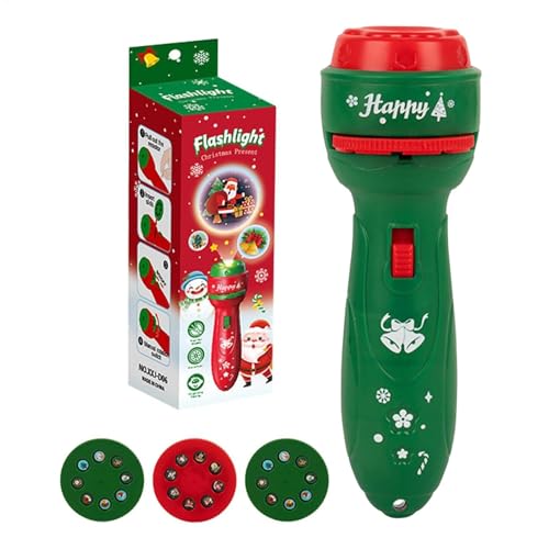 Cushangty Weihnachten Projektor,Weihnachten Kinder Projektor Taschenlampe,Nacht Projektor Kind Projection Flashlight,Weihnachtsspielzeug Projektor Taschenlampe,24 Bilder von Cushangty