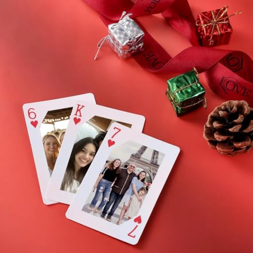 Benutzerdefinierte Spielkarten, personalisierte Spielkarten mit Fotos, benutzerdefiniertes Kartendeck, Weihnachtsgeschenke, Familienfeierspiele von Custom System