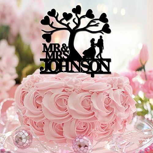 Cupcake-Topper mit Strandmotiv "Mr & Mrs", romantischer Nachname, Junggesellinnenabschied, Geburtstag, Cupcake-Topper für Jubiläum, Geburtstag, Kuchenzubehör, Dekorationen, fabelhafte dekorative von CustonCares