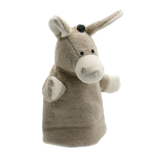 Cute Since 1999 Grauer Esel Handpuppe für Kinder ab 0 Monate - Biologische Handpuppe für Junge & Mädchen - Sachen & Geschenk für Neugeborene - Esel für Puppentheater Kinder - 26 x 20 cm von Cute Since 1999