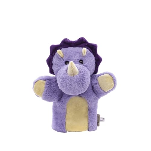 Cute Since 1999 Handpuppe für Kinder ab 0 Monate - Handpuppe für Junge & Mädchen - Sachen & Geschenk für Neugeborene - Puppentheater Kinder - 20 x 15 cm (Lila Dinosaurier) von Cute Since 1999