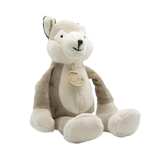 Cute Since 1999 Husky Kuscheltier Baby ab 0 Monate - Biologische Husky Spielzeug für Junge & Mädchen - Sachen & Geschenk für Neugeborene - Langbeiniger Husky Plüschtier Kinder - 26 x 10 cm von Cute Since 1999