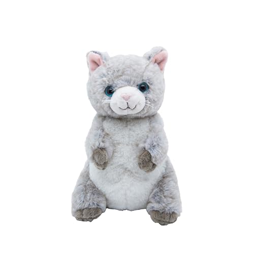 Cute Since 1999 Kuscheltier Baby ab 0 Monate - Kuscheltiere für Junge & Mädchen - Sachen & Geschenk für Neugeborene - Plüschtiere Kinder - Sitzendes Stofftiere (Katze) von Cute Since 1999