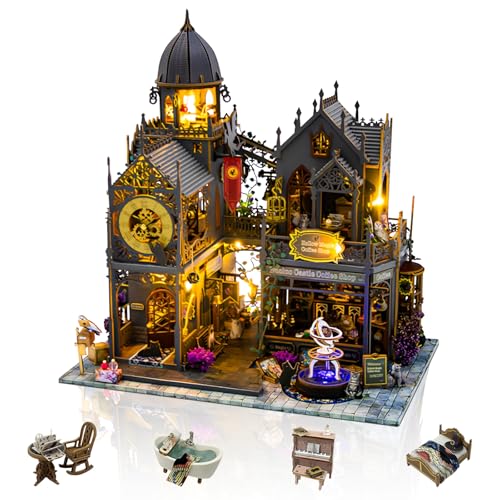 Cuteefun DIY Hölzernes Puppenhaus Kit, Miniatur Haus mit LED-Licht, Einzigartige Handgemachte Kunstwerke, Bauen Sie Ihr Eigenes Traumhaus Modell, Ideal für Geburtstag Weihnachten (Magisches Schloss) Cuteefun DIY Hölzernes Puppenhaus Kit, Miniatur Haus mit LED-Licht, Einzigartige Handgemachte Kunstwerke, Bauen Sie Ihr Eigenes Traumhaus Modell, Ideal für Geburtstag Weihnachten (Magisches Schloss) von Cuteefun