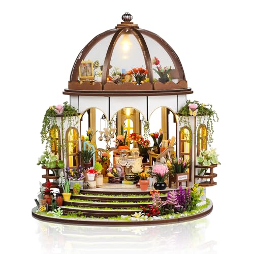 Cuteefun DIY Miniatur-Haus Bausatz für Erwachsene zum Bauen von DIY Handwerkshaus Modellbausatz mit Möbel und Werkzeug Machen Sie Ihr eigenes kreatives Geschenk (Himmelsgarten) von Cuteefun