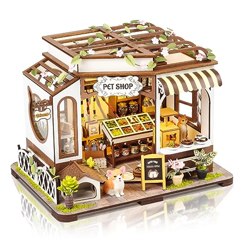 Cuteefun DIY Puppenhaus Miniatur Haus mit Musik und Möbeln Selber Bauen,  Bastelset Erwachsene, Handgemachtes Geburtstagsgeschenk für Frauen, EIN  Komfortables Leben: : Spielzeug