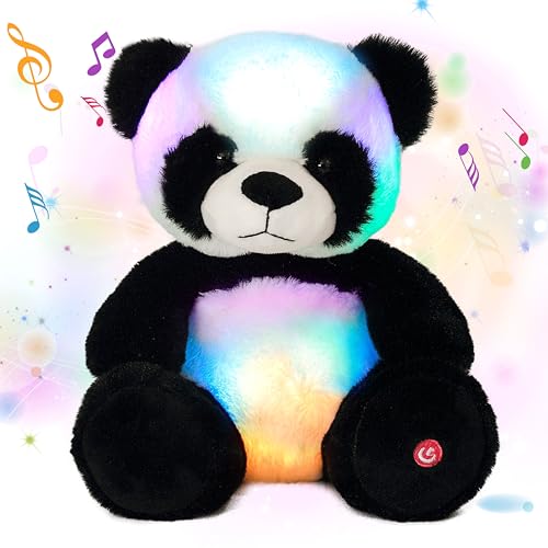 Cuteoy Musical Plüsch Panda Plüschtier Soft Glowing LED Light-up Nachtlicht Spielzeug Singing Lullabies Geburtstag Weihnachten Plüschtiere Geschenke für Kinder von Cuteoy