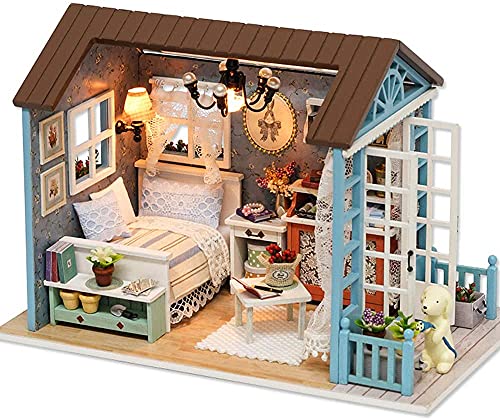 CUTEROOM DIY Puppenhaus aus Holz, Handcraft, Miniatur Kit-Salon, Modell und Möbel, Zeigen Fotos und Unterricht in Englisch (Z007) von CUTEROOM