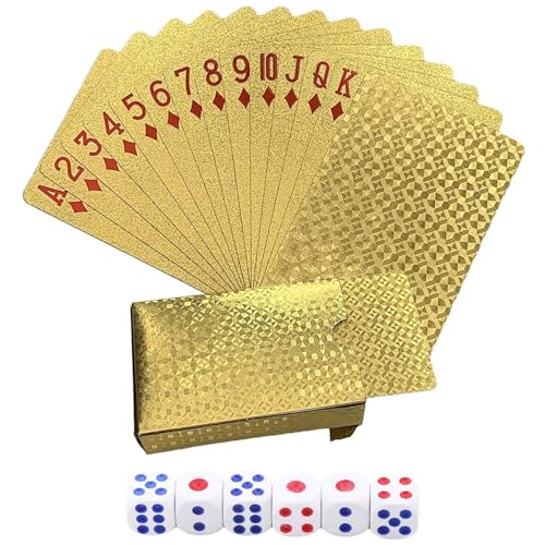 Cutiolly Kunststoff Spielkarten,wasserdichte Poker Karten,Pokerkarten Kinder,Karten Spielkarten,Gold Spielkarte,Spielkarten Pokerkarten,Pokerkarten Cards,Pokerkarten Playing Cards,Kartenspiel von Cutiolly