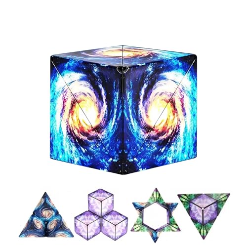 CutitiUU Galaxiewürfel,Sternenwürfel Zauberwürfel-Set,Magic Cube Set,3D Geometrischer Rubik's Cube Lernspielzeug,3D-Puzzle-Würfel,Infinity Cube,Spielzeug ab 7-8-9-10-11 Jahre Junge von CutitiUU