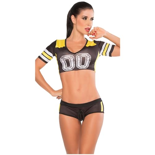 Cvanxluy Kostüm Cheerleader, Faschingskostüme Outfit Kostüm Karneval Schoolgirl Dress Kleid Cheerleader Party Minirock Crop Top Cheerleading Musical Uniform von Cvanxluy