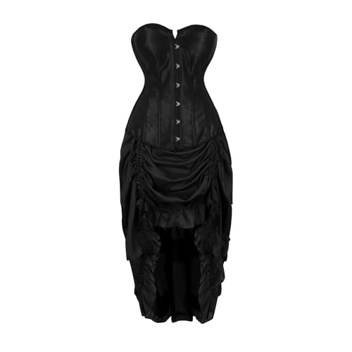 Cvanxluy Mittelalterliches Kostüm Damen Renaissance Halloween für Frauen Maxikleid Maxi-Robe Bound Rockabilly Partykleid Abendkleid Taille Gothic Kleid Accessoires Elegantes Mittelalterliches Kostüm von Cvanxluy