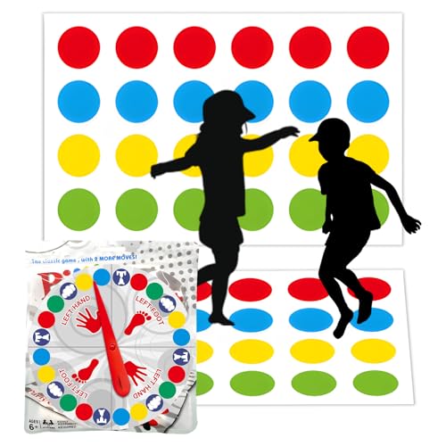 Twister Spiel Für Kinder, Twister Spiel Mit Spielmatte Und Drehscheibe, Geeignet Für Innen Und Draußen, Gartenspiele, Gesellschaftsspiele, Partyspiele Kinder, Partyspiele Für Familien Und Teamspiele Twister Spiel Für Kinder, Twister Spiel Mit Spielmatte Und Drehscheibe, Geeignet Für Innen Und Draußen, Gartenspiele, Gesellschaftsspiele, Partyspiele Kinder, Partyspiele Für Familien Und Teamspiele von CwiZex