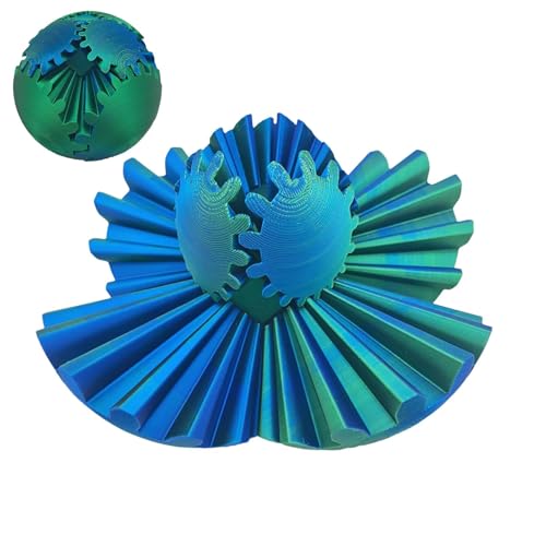 3D-Gedruckter Gear Balll | Einzigartige 3D Gedruckte Stress Relief Fidget Zahnradkugel Spielzeug | Die Wirbelnde Wunder Fidget Zahnradkugel | Groß Für Stressabbau Und Entspannung von Cyatfcn