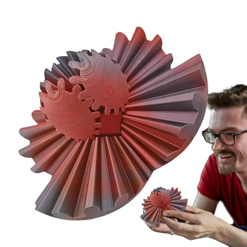 3D-Gedruckter Gear Balll | Einzigartige 3D Gedruckte Stress Relief Fidget Zahnradkugel Spielzeug | Die Wirbelnde Wunder Fidget Zahnradkugel | Groß Für Stressabbau Und Entspannung von Cyatfcn