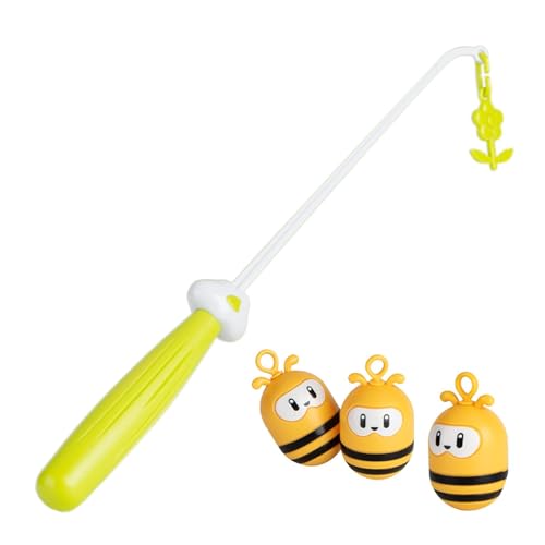 Cyatfcn Angelruten-Pole-Spielzeug, Angelspiel für Kinder | Brettspiele Kinder-Angelspielzeug-Set | 2-in-1-Angelspielset, Spielstangen, Lernspielzeug, kleines Bienenspielset, Bienenspiel für und von Cyatfcn