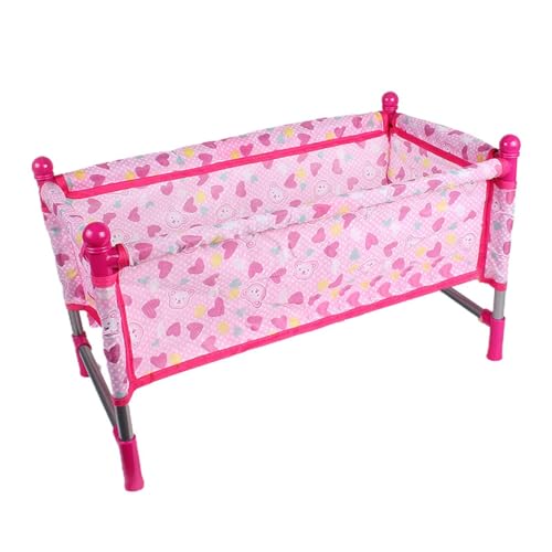 Cyatfcn Puppenwagen - Puppenbetten und Wiegen | Kinderwagen-Spielset für Puppen, leichtes Simulations-Kinderzimmer, rosa Kinderwagen-Spielzeug, Mädchen von Cyatfcn