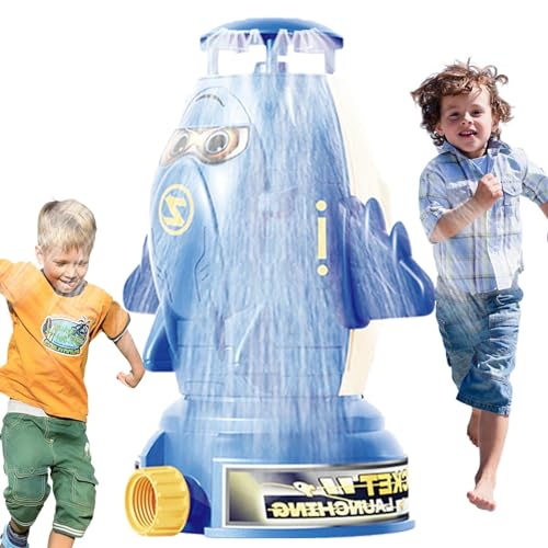 Cyatfcn Sprinkler für Kinder, Rakete Outdoor-Wasserspielzeug - Wasserspielzeug für den Außenbereich und Raketenwerfer für den Hinterhof,Hinterhof-Raketenwerfer, Weltraumraketen-Design, von Cyatfcn
