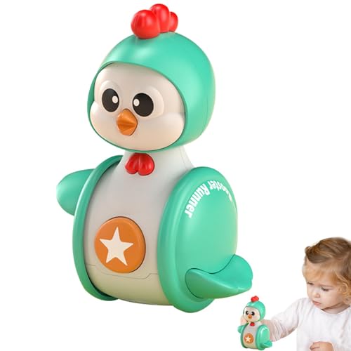 Cyatfcn Wackelspielzeug Huhn für Kinder, Wackelspielzeug Tier - Huhn-Prise-Spielzeug - Cartoon Early Crawling Comfort Lernspielzeug für Kinder, Kinder, Mädchen von Cyatfcn