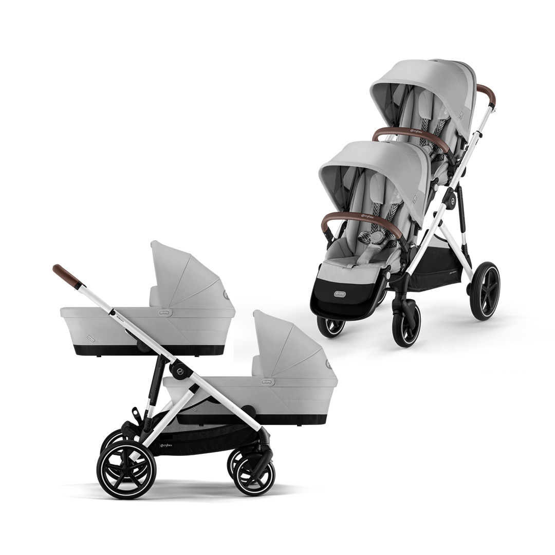 Cybex Gazelle S Twin Stroller - Silver Frame von Cybex