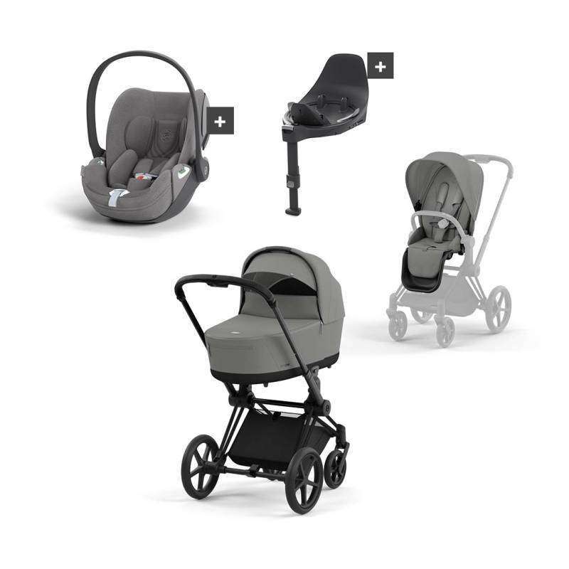 Cybex Priam 4 Stroller Bundle Plus - Matt Black Frame von Cybex