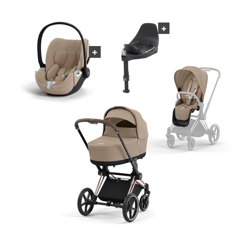 Cybex Priam 4 Stroller Bundle Plus - Rosegold Frame von Cybex