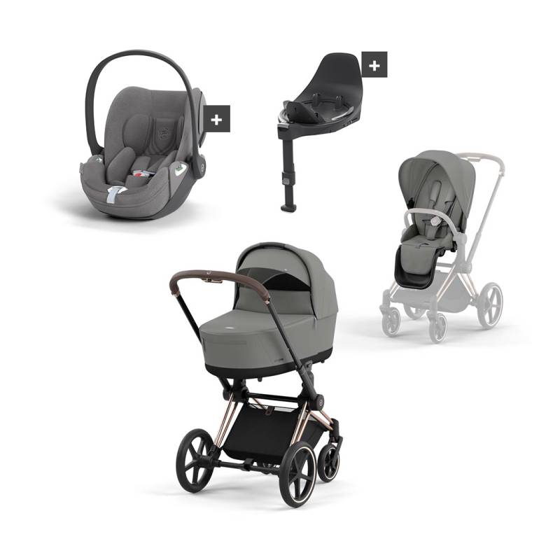 Cybex Priam 4 Stroller Bundle Plus - Rosegold Frame von Cybex