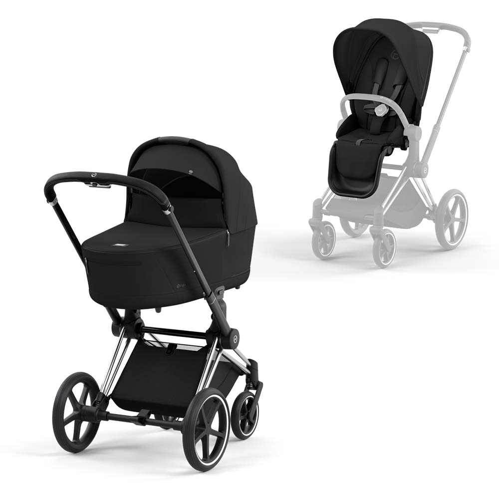 Cybex Priam 4 Stroller Complete - Chrome Black Frame von Cybex