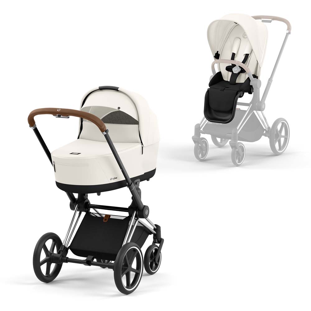 Cybex Priam 4 Stroller Complete - Chrome Brown Frame von Cybex