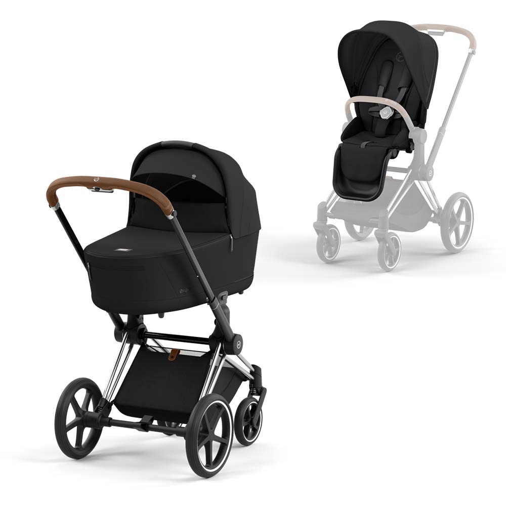 Cybex Priam 4 Stroller Complete - Chrome Brown Frame von Cybex