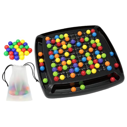 Cymwer Intellektuelles Schachspiel, Regenbogenball-Eliminierungs-Brettspiel, Puzzle-Magie-Schachbrett, pädagogisches interaktives passendes Spielspielzeug für Kinder und Erwachsene von Cymwer