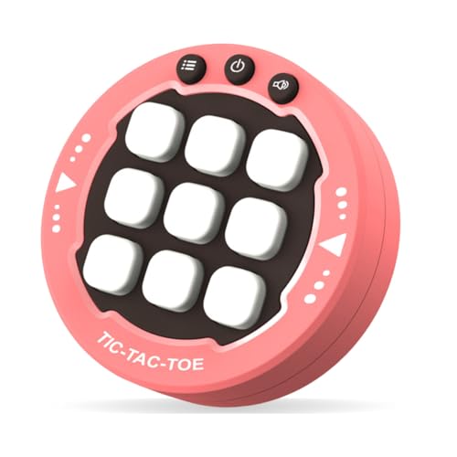 Cymwer Tic Tac Toe Bolt-Spiel, elektronisches Tic-Tac Toe-Spiel, Handheld-Puzzlespielkonsole, Noughts and Crosses-Spiel, tragbare Reisespiele, Fidget-Spielzeug für Kinder und Erwachsene von Cymwer