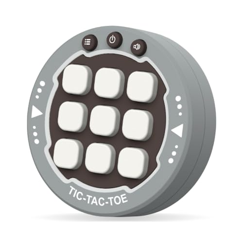 Cymwer Tic Tac Toe Bolt-Spiel, elektronisches Tic-Tac Toe-Spiel, Handheld-Puzzlespielkonsole, Noughts and Crosses-Spiel, tragbare Reisespiele, Fidget-Spielzeug für Kinder und Erwachsene von Cymwer