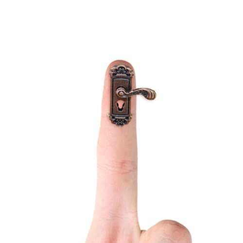 Cymwer Vintage Funny 1/12 Puppenhaus Miniatur-Türschloss-Schlüssel-Set, Puppenhaus-Hardware-Spielzeug Cymwer Vintage Funny 1/12 Puppenhaus Miniatur-Türschloss-Schlüssel-Set, Puppenhaus-Hardware-Spielzeug von Cymwer