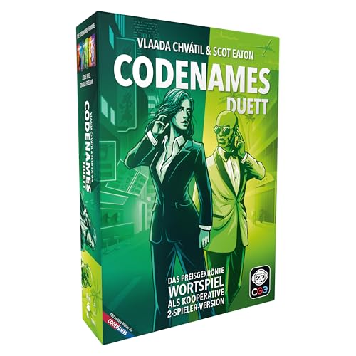 Czech Games Edition CGE Codenames Duett - Kommunikatives Partyspiel mit hohem Wiederspielwert - Spiele-Klassiker als Kooperatives Ratespiel - Deutsch - 2 Spieler - Ab 11 Jahren Czech Games Edition CGE Codenames Duett - Kommunikatives Partyspiel mit hohem Wiederspielwert - Spiele-Klassiker als Kooperatives Ratespiel - Deutsch - 2 Spieler - Ab 11 Jahren von Czech Games Edition
