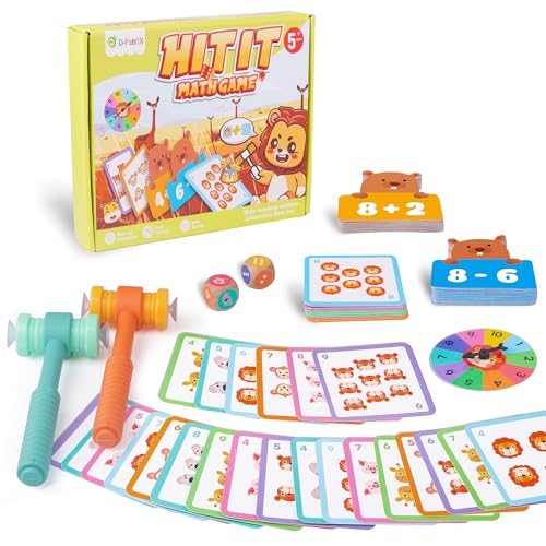 D-FantiX Addition und Subtraktion Spiele, Mathe Spiele für Kinder, Mathe Manipulatives Spiele für Kindergarten Elementar 1 2 3 Klasse, Montessori pädagogische Mathe Lernspielzeug von D-FantiX