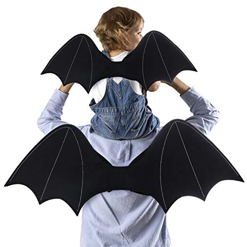 D-FantiX Fledermausflügel für Kinder, 2 Stück, Eltern-Kind-Fledermaus-Flügel-Rucksack, Partygeschenke, Halloween-Dekorationen von D-FantiX